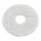 White microfiber mop pad with center hole for robot vacuum replacement