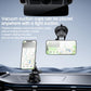 Car suction cup magnetic phone holder with flexible base, mounting on dashboard with phone attached