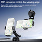 Car suction cup phone holder showing two smartphones with adjustable viewing angles