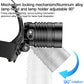 Black LED headlamp with aluminum alloy lamp head and 90° rotating spotlight
