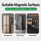 Magnetic storage basket set for refrigerator and metal door or wall surfaces