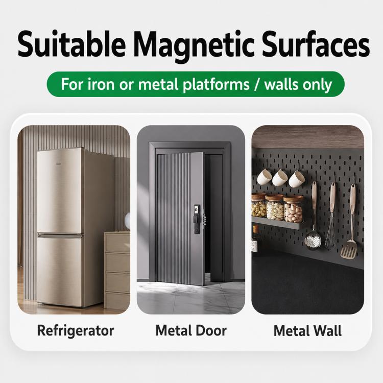 Magnetic storage basket set for refrigerator and metal door or wall surfaces
