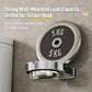 Stainless wall-mounted suction ashtray with 5 kg rating medallion and ash bowl