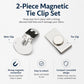 Two-piece magnetic tie clip set with concealed circular magnet design