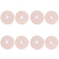 Set of round fabric snap fasteners in light pink/beige with white snap centers