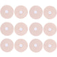 Multiple round fabric snap fasteners, light pink/beige with white snap centers