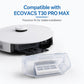 Robot vacuum with transparent dust bin module and rectangular filter cartridge installed