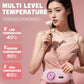 Pink warming belt worn at waist with rose heater and 52% display