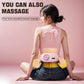 Pink warming waist belt worn at back with rose heater and 52% display