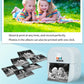 Light blue mini inkless thermal printer printing a photo strip