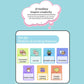 AI toolbox printing features screen with colorful option tiles