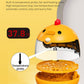 Yellow incubator with heating base, perforated tray, and temperature probe