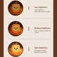 Pumpkin ghost silicone night light, adjustable brightness glowing pumpkin face