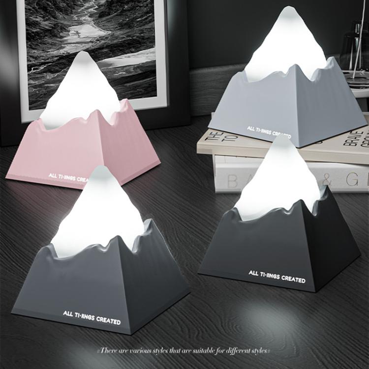 Mini volcano aroma diffuser night lights with flame glow in pink, white, and dark bases