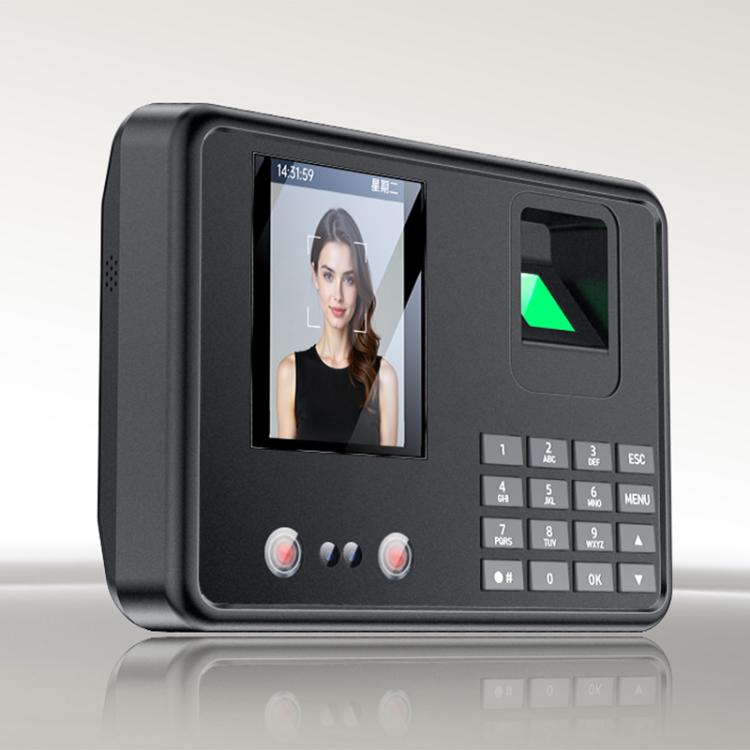 Yesido face fingerprint attendance machine with 2.8-inch display, buttons, and fingerprint module
