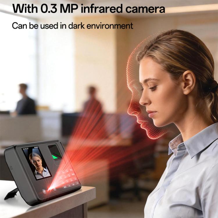 Yesido fingerprint attendance machine with front display and card reader for identification