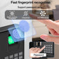 Yesido biometric attendance machine showing keypad, fingerprint reader, and password entry keys