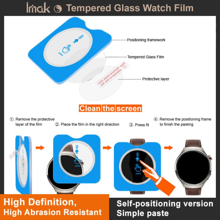 imak Tempered Glass Watch Film, Self-positioning Version, For Honor Watch 6 Plus
