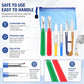 DIY seam ripper set with protective caps and ergonomic grip seam rippers in a pouch