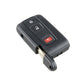 Black key fob remote shell with metal key blade and 3-button layout