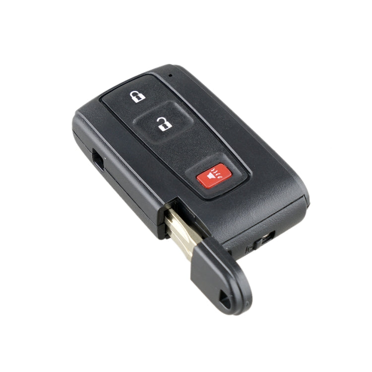 Black key fob remote shell with metal key blade and 3-button layout