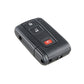 Black 3-button key fob remote shell with red emergency icon and key slot