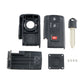 Car key fob remote shell replacement set with key blade, internal housing, and screws