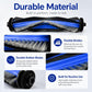 Main roller brush with blue core, gray bristles, and durable rubber blades