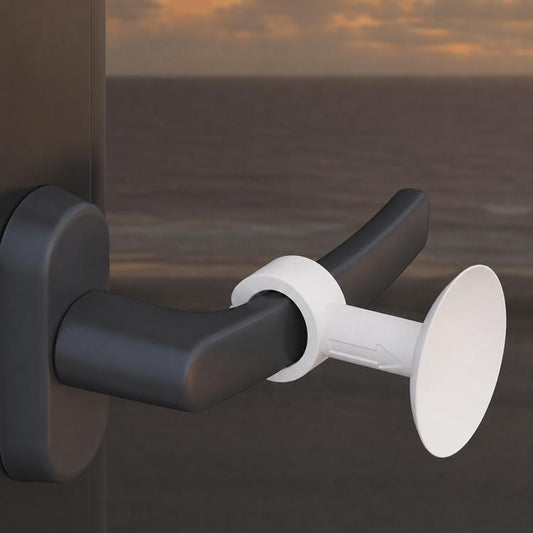 Silicone suction door handle protector with white anti-collision pad