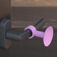 Silicone suction door handle protector with pink anti-collision pad on handle