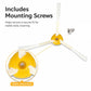 Robot vacuum side brush with yellow hub and included mounting screw