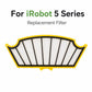Pleated replacement filter with yellow border and white mesh, flat product view