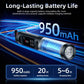 Black handheld camera detector with flashlight head and red illuminated indicator bar