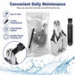 Stainless steel nose hair trimmer kit with cleaning brush and reusable storage bag