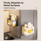 Magnetic wall tissue organizer set with wipes dispenser and tissue storage compartments