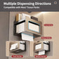 Wall tissue holder with front and bottom pull slots for accessing wipes