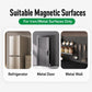 Magnetic metal hooks for refrigerator, metal door, and metal wall surfaces