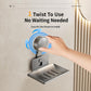 Hand installing suction cup soap holder on wall for quick setup
