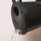 Black perforated drainage filter cover insert with water-flow opening and side handle