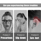 Eyeglass ear area problem illustrations for comfort with silicone ear pads.