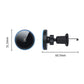 Magnetic wireless car phone charger dimensions showing circular pad and vent mount