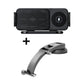 Black rotating 15W dual-coil wireless car charger mount with dashboard base