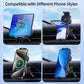 Wireless car charger mount holding phones on an air vent