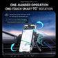 Black wireless car charger mount with rotating phone holder and clamp
