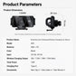 Black rotating auto-clamping wireless charging car mount product parameters card