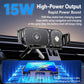 15W car wireless charging bracket, black cradle on adjustable stand