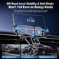 Car wireless charger bracket with anti-shake legs, phone secured on dashboard mount