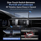 Silver car wireless charger mount with clamp arms and central circular charging pad
