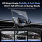 Black car wireless charger mount with stable anti-shake base and charging cradle