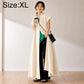 Beige short-sleeve lapel shirt dress, button-front, flowing maxi length, Size XL